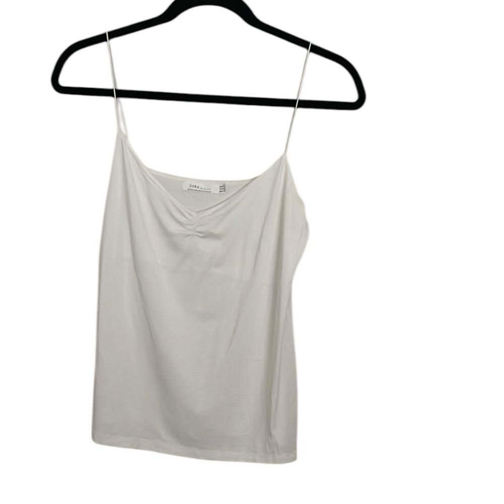 Zara White Spaghetti Strap Top Camisole